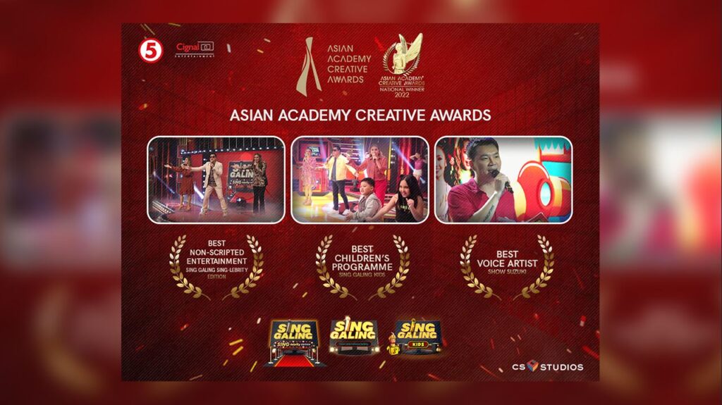Sing Galing Bags 3 Wins At Asian Academy Awards 2022