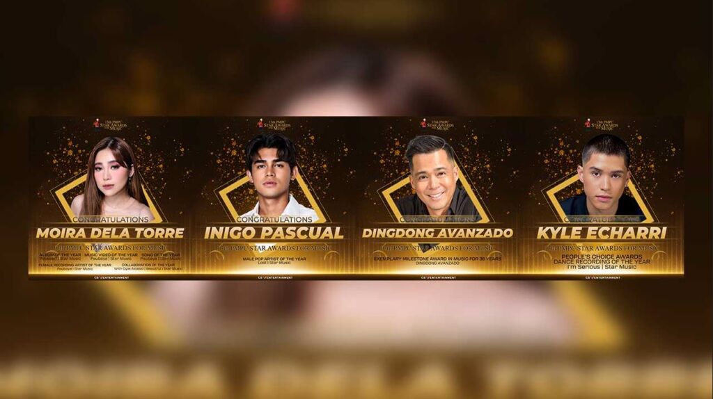 Moira, Inigo, Dingdong, and Kyle Win At the 13th PMPC Star Awards for Music