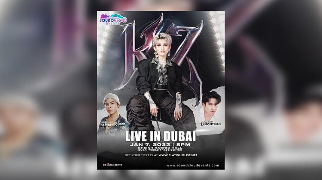 KZ Tandingan announces Dubai 2023 concert
