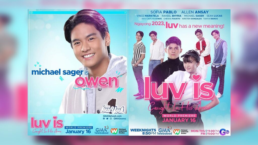 Michael Sager to co-star in upcoming teen-romance series ‘Luv Is: Caught In His Arms’ this Jan. 16