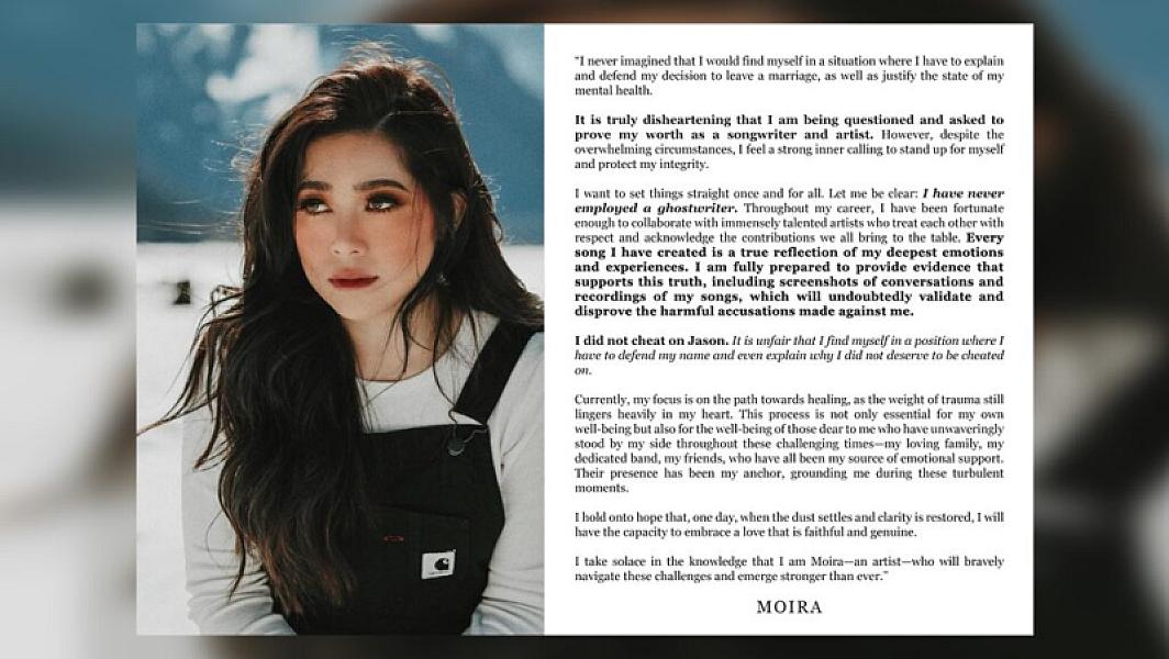 Moira releases statement defending artistic integrity