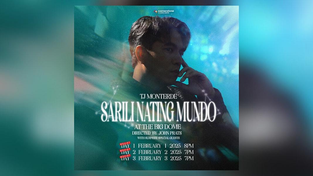 TJ Monterde becomes first local male act to sell out tickets for 3 consecutive shows at the Smart Araneta Coliseum